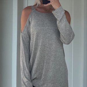 Gray Cold Shoulder Sweatshirt (size Medium)